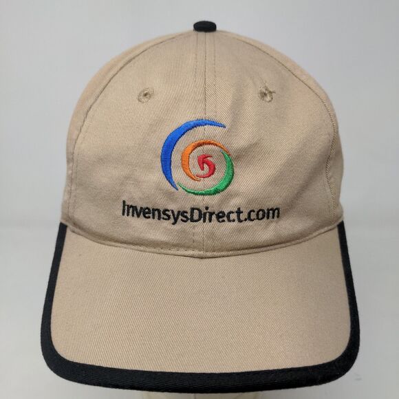 ZKAPZ Men's Slideback Hat Tan OSFA Invensys Direct Embroidered Logo - Picture 3 of 10